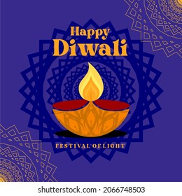 Plantilla de fondo de medios sociales de estilo suave para la celebración del Festival Diwali