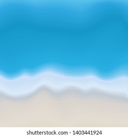 Soft Summer Beach Drawing with Sand and Sea Water