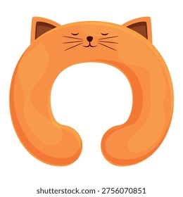 Soft and supportive travel pillow designed as a cute orange cat, ensuring a relaxing journey