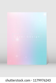 Soft sweet colors with geometric flare cover for decorate books, presentation, poster, magazine etc.. Vector design abstract illustration. 