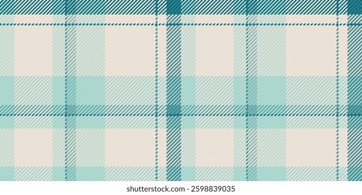 Soft teal and cream plaid pattern.  Perfect for textile design, website backgrounds, or crafting projects.