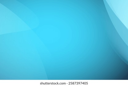 A soft teal gradient background features smooth transitions and subtle curved shapes, perfect for modern designs.