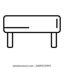 Soft textile bench icon outline vector. Parasol wooden patio. Seating park