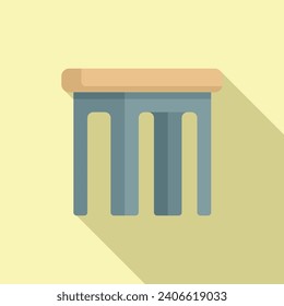 Soft textile chair icon flat vector. Space home. Exterior furniture