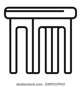 Soft textile chair icon outline vector. Space home. Exterior furniture