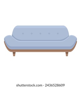 Soft textile sofa icon cartoon vector. Online adult sale. Furniture store equipment