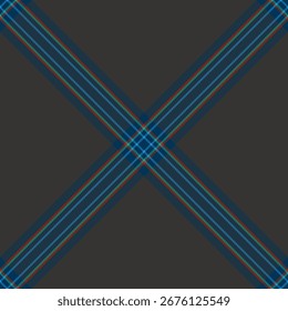 Soft textile tartan seamless, setting check plaid texture. T-shirt background pattern fabric vector in cyan and grey colors palette.
