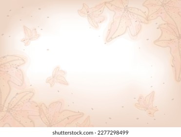 Soft textured watercolor vector background  Pink   peach abstract leaves 
for Mothers Day  Valentines   weddings and copy space
