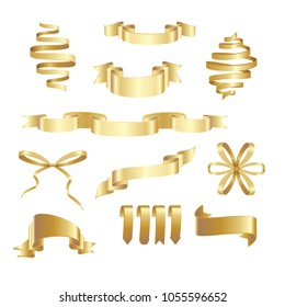soft thick golden ribbons