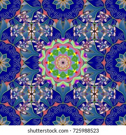 Soft tile. Seamless floral background for wrapping, textile, wallpaper. Vintage flowery pattern. Soft cotton design. Vector frourish texture.