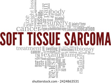 Soft Tissue Sarcoma word cloud conceptual design isolated on white background.