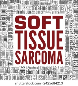 Soft Tissue Sarcoma word cloud conceptual design isolated on white background.