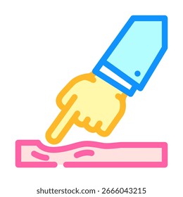 soft touch color icon vector. soft touch sign. isolated symbol illustration