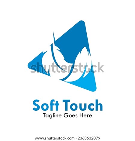 Soft touch design logo template illustration