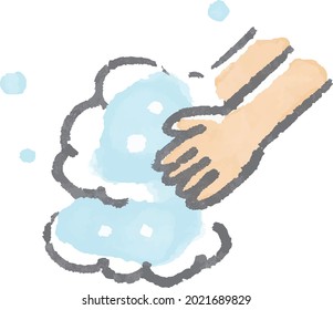 Soft touch hand wash illustration