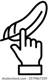 Soft Touch icon line vector illustration