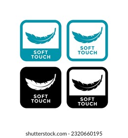 Soft touch logo badge design. Suitable for product label