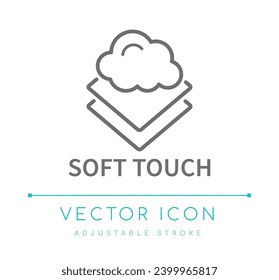 Soft Touch Textile Vector Line Icon