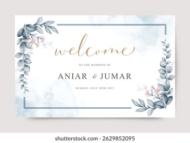 With a soft touch of watercolor depicting the beauty of nature, this invitation presents a romantic and natural feel in every detail. can be used for covers, cards, banners, wallpapers, etc. The illus