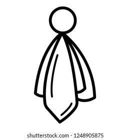 Soft towel icon. Outline soft towel vector icon for web design isolated on white background