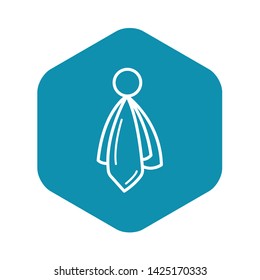 Soft towel icon. Outline soft towel vector icon for web design isolated on white background