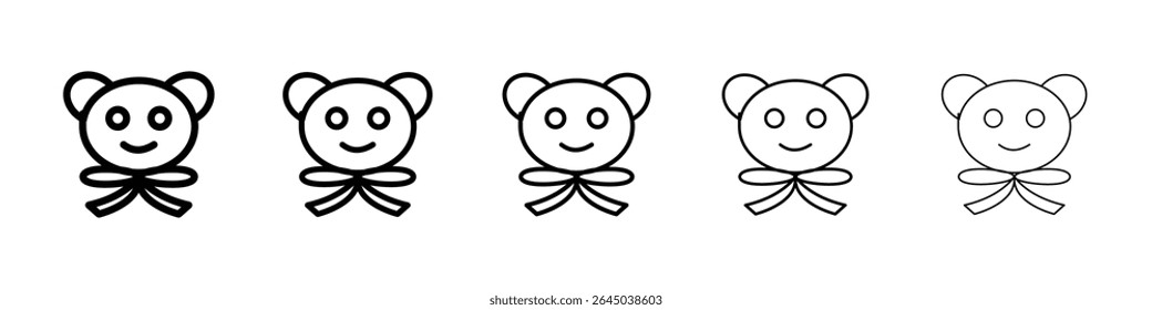Soft toy icon filled flat sign concept for web design.