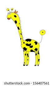 soft toys - baby giraffe. vector