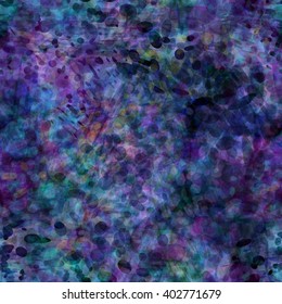 Soft transitions from green the violet. Dark abstract vector background. The effect of blur and watercolors. Seamless pattern. Ovals. Cloudy, gloomy grunge pattern.