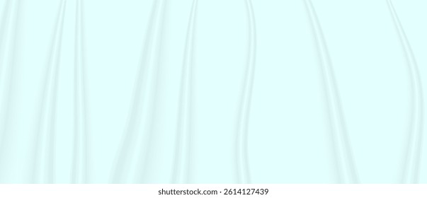 soft turquoise silk.vector texture of light fabric with folds

