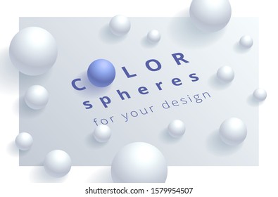 Soft vector spheres for your design. Simple abstract template.