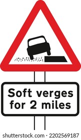 Soft verges, The Highway Code Traffic Sign, Signs giving orders, Signs with red circles are mostly prohibitive. Plates below signs qualify their message.