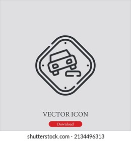 soft verges icon vector icon.Editable stroke.linear style sign for use web design and mobile apps,logo.Symbol illustration.Pixel vector graphics - Vector