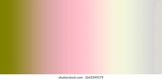 A soft vertical gradient that transitions smoothly from olive green on the left through warm pink, cream, and finally into a light gray on the right. 