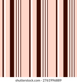 Soft vertical stripe seamless pattern in brown and neutral tones, warm elegant design for textile and interior use
