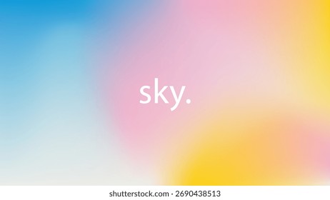 A soft, vibrant abstract background featuring a colorful mesh gradient of blue, pink, and yellow hues
