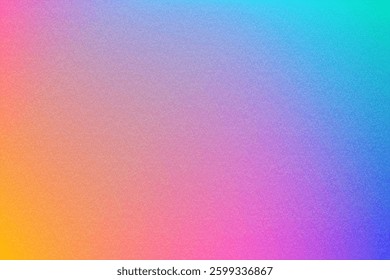 Soft vibrant gradient backdrop. Blurred texture in pink, blue, orange. Modern abstract wallpaper with smooth color blending. Grain noise effect. Ideal for marketing materials, flyers, banners, poster