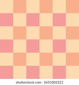 soft warm color grid pattern - seamless vector background in yellow, orange, blue, pink, green pastel tones, playful geometric grid pattern vector in warm pastel palette