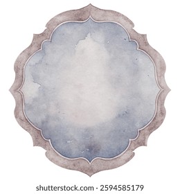 Soft watercolor background, elegant frame design, subtle blue tones, artistic texture, perfect for invitations.