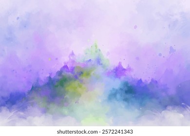 Soft watercolor background, pastel colors, abstract design, dreamy landscape, artistic texture, serene atmosphere.