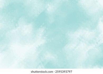 Soft watercolor background with pastel turquoise and white tones. Abstract artistic texture, ideal for invitations, cards, websites, or creative designs.