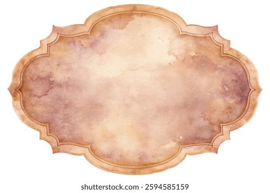 Soft watercolor background, vintage style, elegant frame design, perfect for invitations, announcements, or artistic projects.