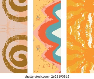 Soft Watercolor Line Art Pattern design