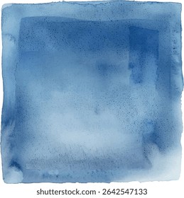 Soft Watercolor Pastel Square Clipart with Hand-Painted Gradient on White Background