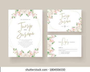 soft watercolor roses wedding invitation card set