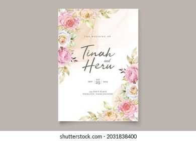 soft watercolor roses wedding invitation card s