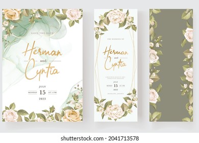 soft watercolor roses wedding invitation card se