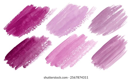 Soft watercolor strokes, vibrant purple shades, artistic background elements, creative design, abstract texture.