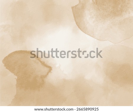 Soft watercolor texture in warm beige and sepia tones, resembling aged paper. Hand painted artistic background with subtle gradients and organic flow. Ideal for vintage designs, creative projects