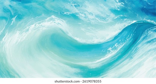 Soft watercolor wave background with pastel blue and green gradients. Perfect for spa branding, social media graphics, and serene designs.

