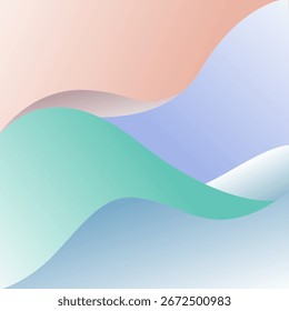 Abstracción de ondas suaves Formas tranquilas y fluidas
